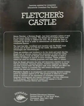 Fletcher's Castle (19xx)(-) box cover back